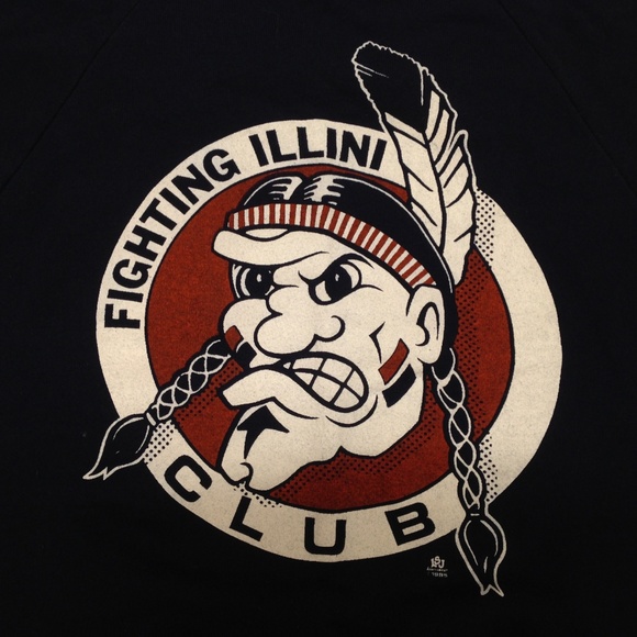 Vtg Fighting Illini Jerzees By Russell Sweatshirt - Picture 1 of 4